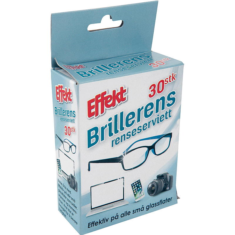 Lingettes nettoyantes pour lunettes Effect (30 lingettes)