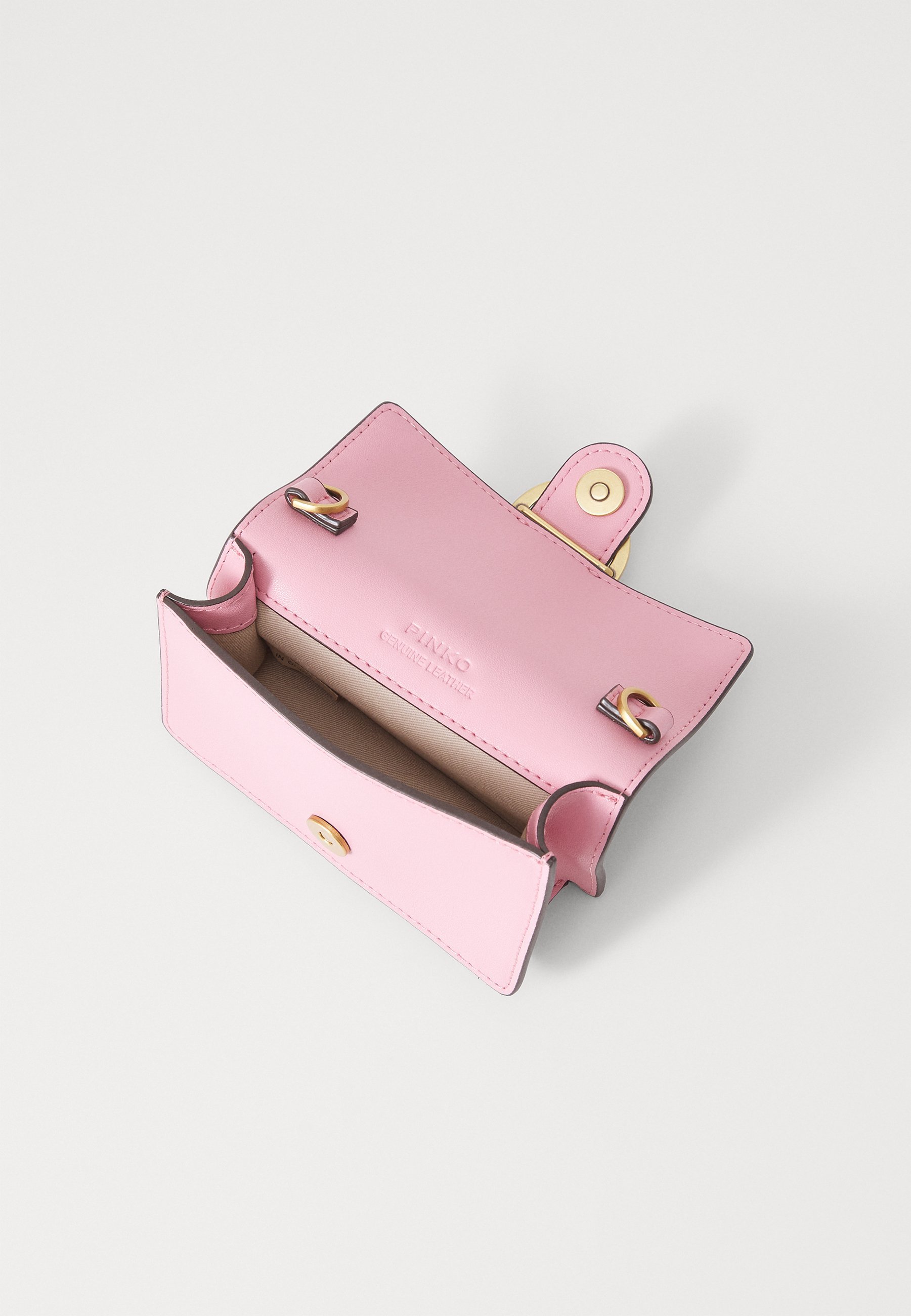 Pinko LOVE ONE MICRO - Borsa a tracolla - rosa rossore/oro antico