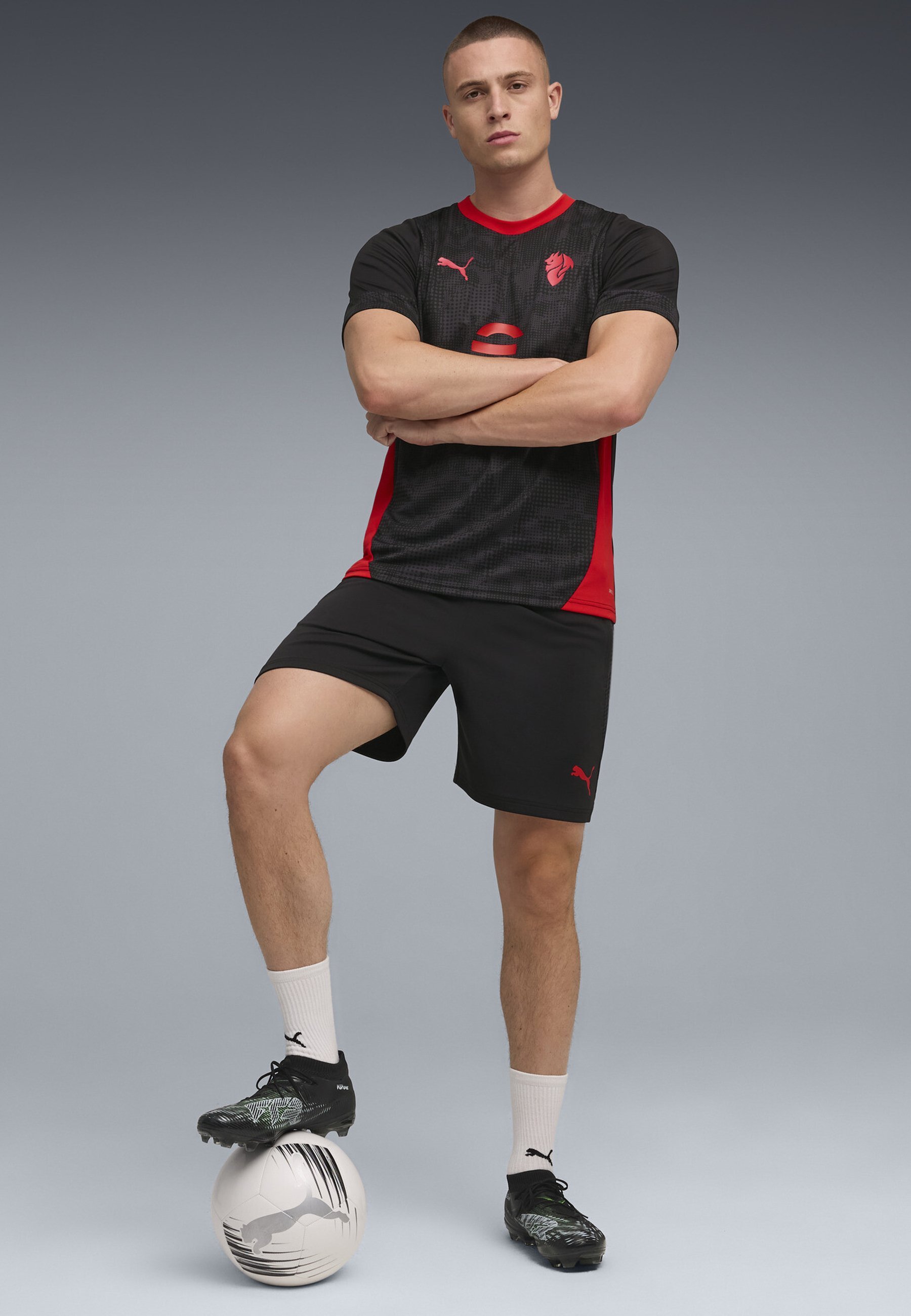 Puma ACM TRAINING - Voetbalshirt - zwart voor alle tijden rood