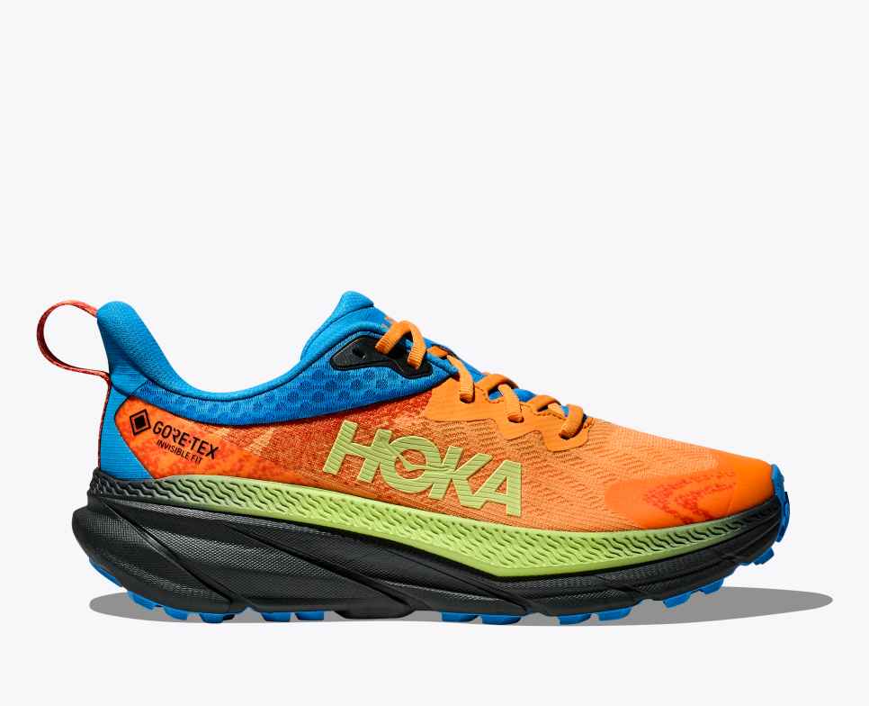 HOKA Challenger 7 GORE-TEX Schwarz/Solar Flare