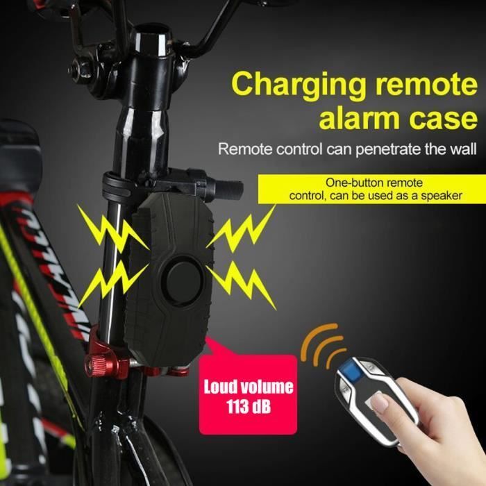 Alarme Antivol Vélo et Trottinette Sans Fil - Marque MIOLOE - Noir