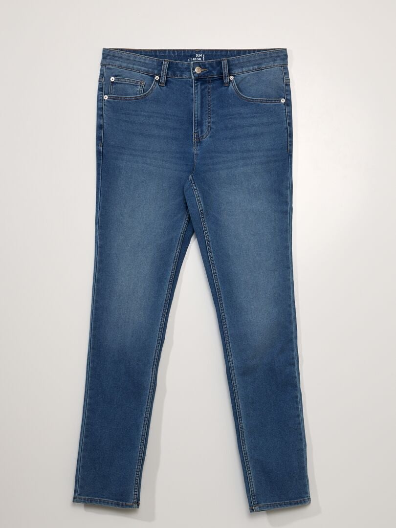 Calça jeans slim - AZUL