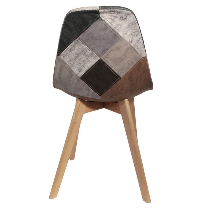 Set Of 4 Chairs - Home Deco Factory - Patchwork - Multicolor