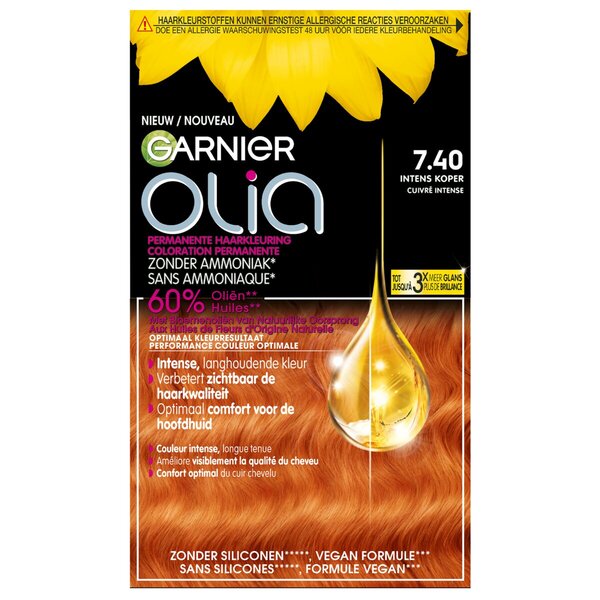 Garnier Olia 7.40 Cobre Intenso Coloração Permanente para Cabelos