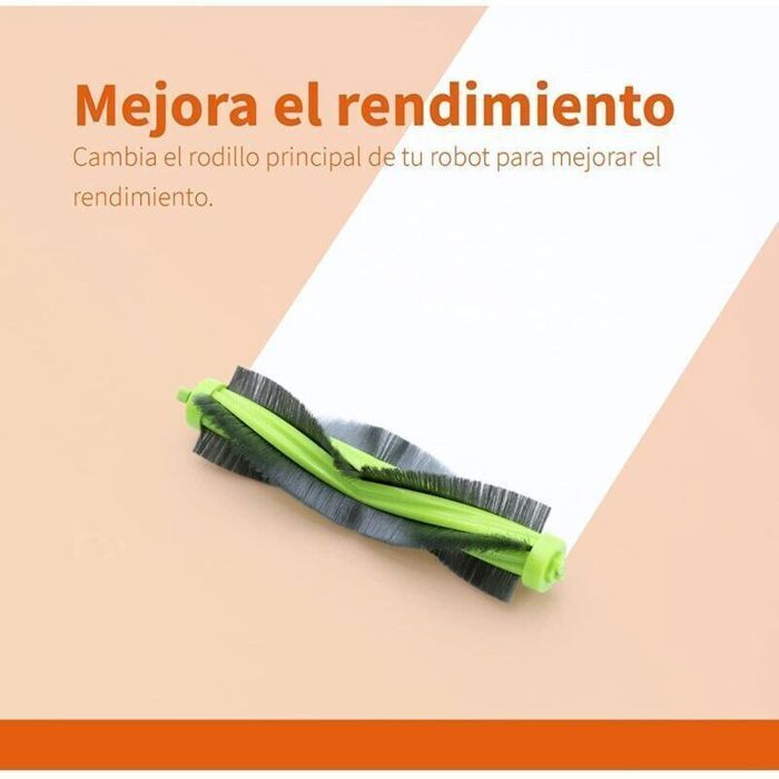 Lot de 2 rouleaux principaux et brosse centrale pour accessoires d'aspirateur robot R1138 / R111840