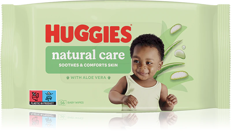 Очищувальні серветки Huggies Natural Care з алое