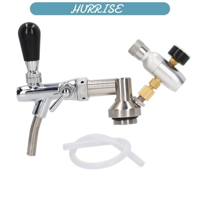 Sonew Distributeur de fût de bière Distributeur De Fûts De Bière En Acier Inoxydable Argenté Régulateur Inodore OB art accessoire