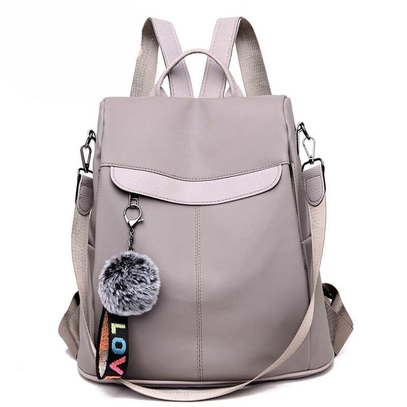 Yogodlns Zaino alla moda da donna, impermeabile, in tessuto Oxford, zaino per adolescenti con pallini di capelli, zaino scolastico da viaggio, grande capacità Mochila