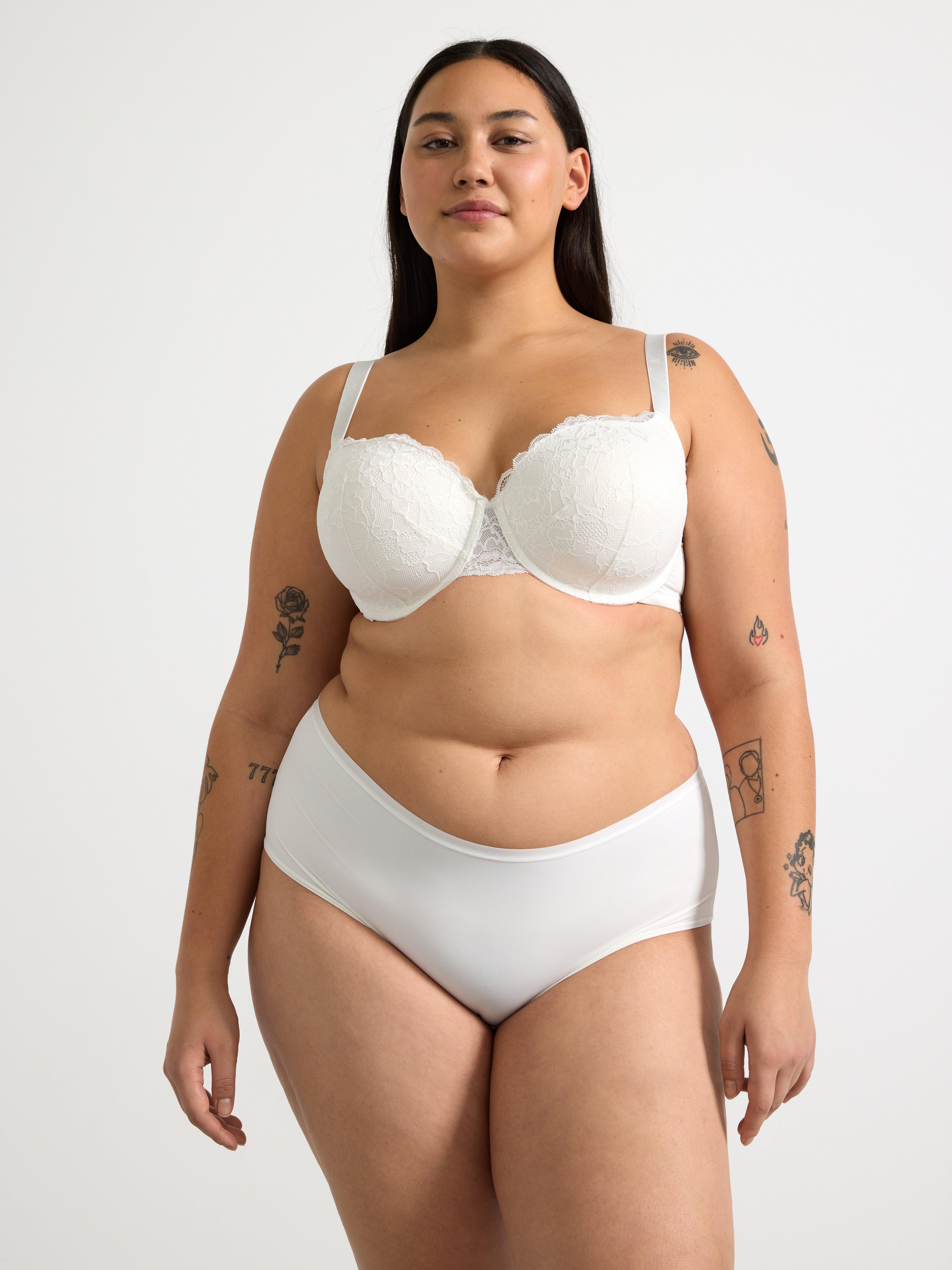Akleja balconette bh med spets Blanco