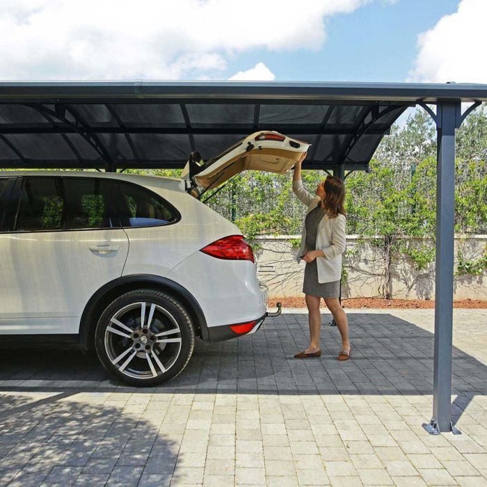 Canopia Carport Arcadia 12,9 x 3,59 m Grau