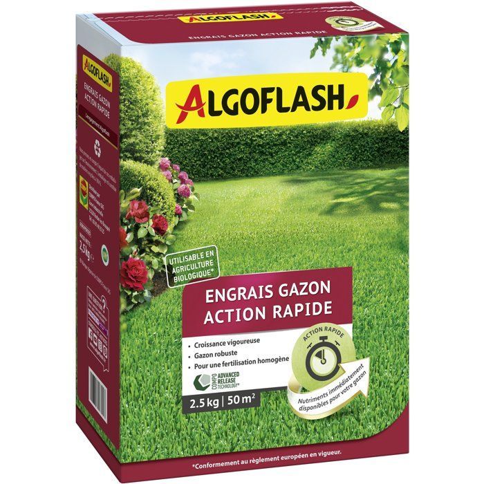 Fertilizzante per prato - ALGOFLASH - Azione rapida - 2,5 kg