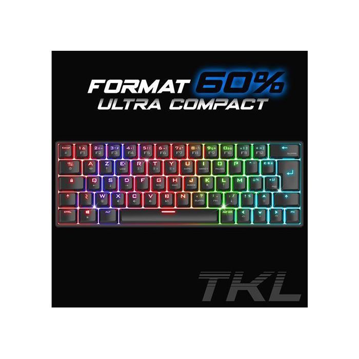 Tastiera da gioco - SPIRIT OF GAMER - XPERT K200 - Meccanica - Wireless - AZERTY 60% - RGB