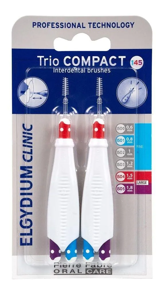 Elgydium Clinic Trio Compact 145 Szczoteczki Międzyzębowe Szerokie Mix
