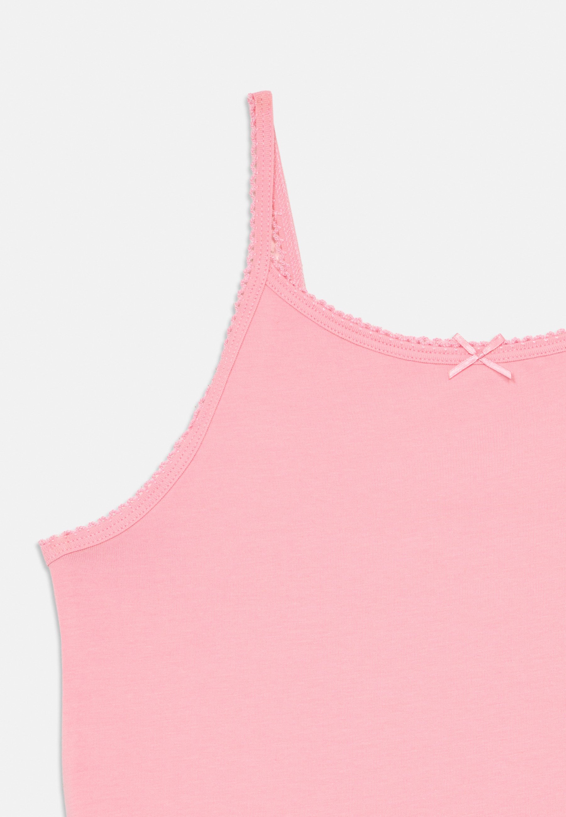 Friboo 5-pack vest met strik - Onderhemd - wit/gevlekt lichtgrijs/roze
