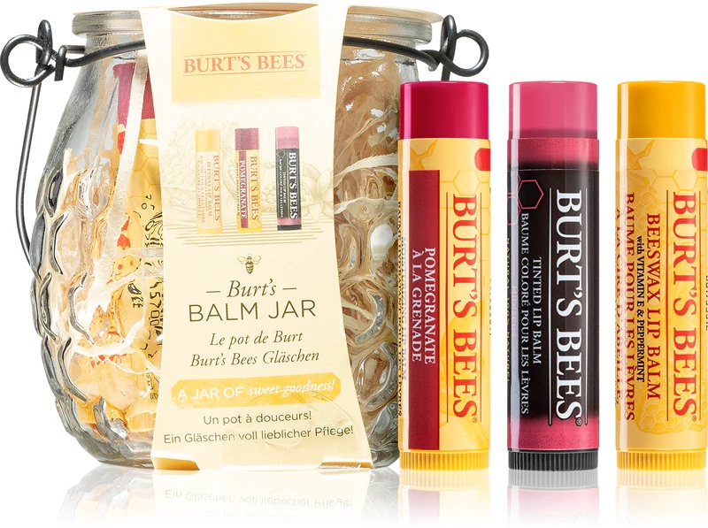 Darilni set za ustnice Burt's Bees Balm Jar