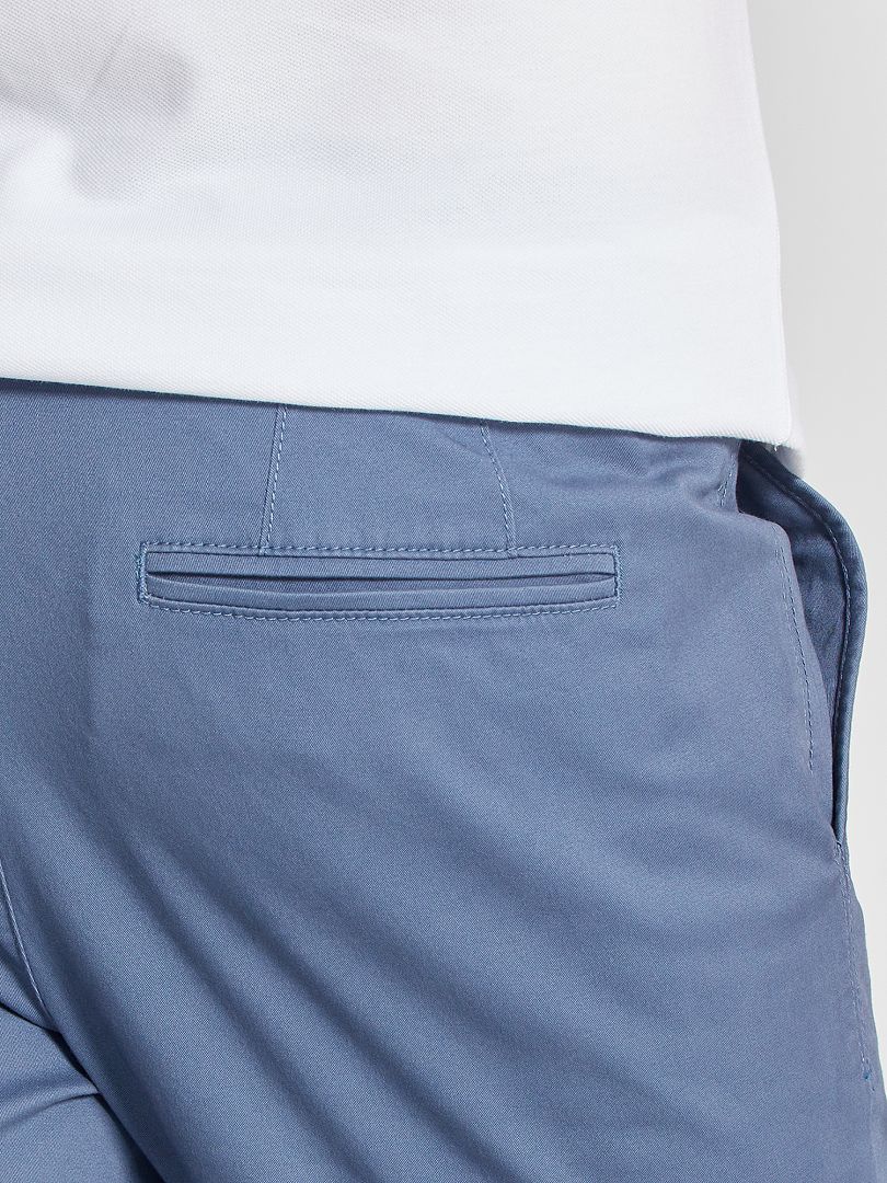 Spodnie chino Skinny Stretch - L32 - NIEBIESKIE