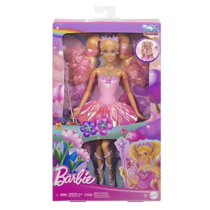 Bambola Barbie Fata - Ali e vestito con cambio di colore