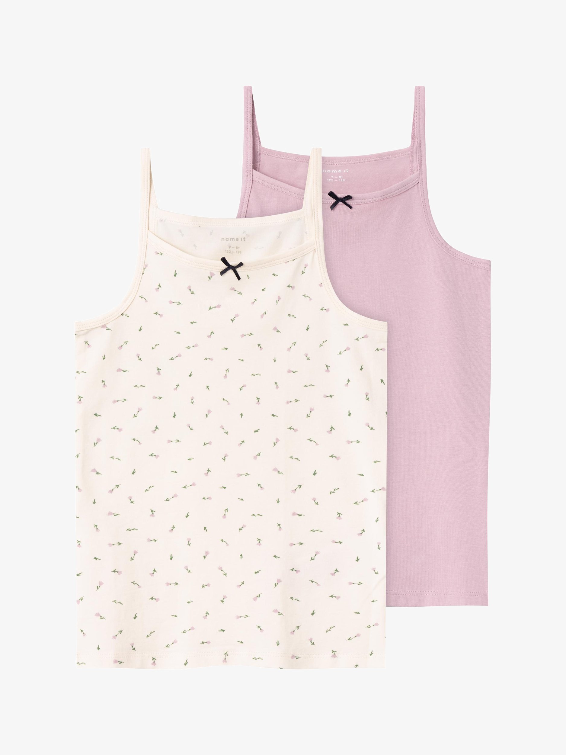 Nommez-le NKFSTRAP FLORAL PACK DE 2 - Débardeur - crème au beurre