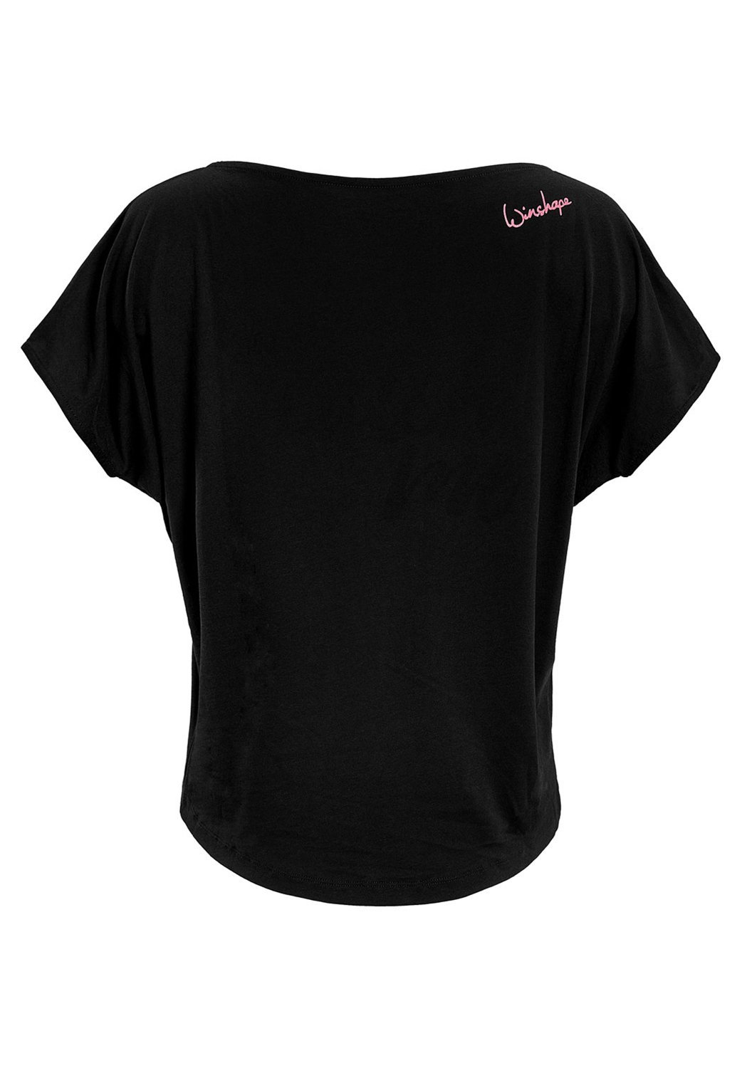 Winshape MCT002 ULTRA LIGHT - T-shirt imprimé - noir/paillettes/rose fluo