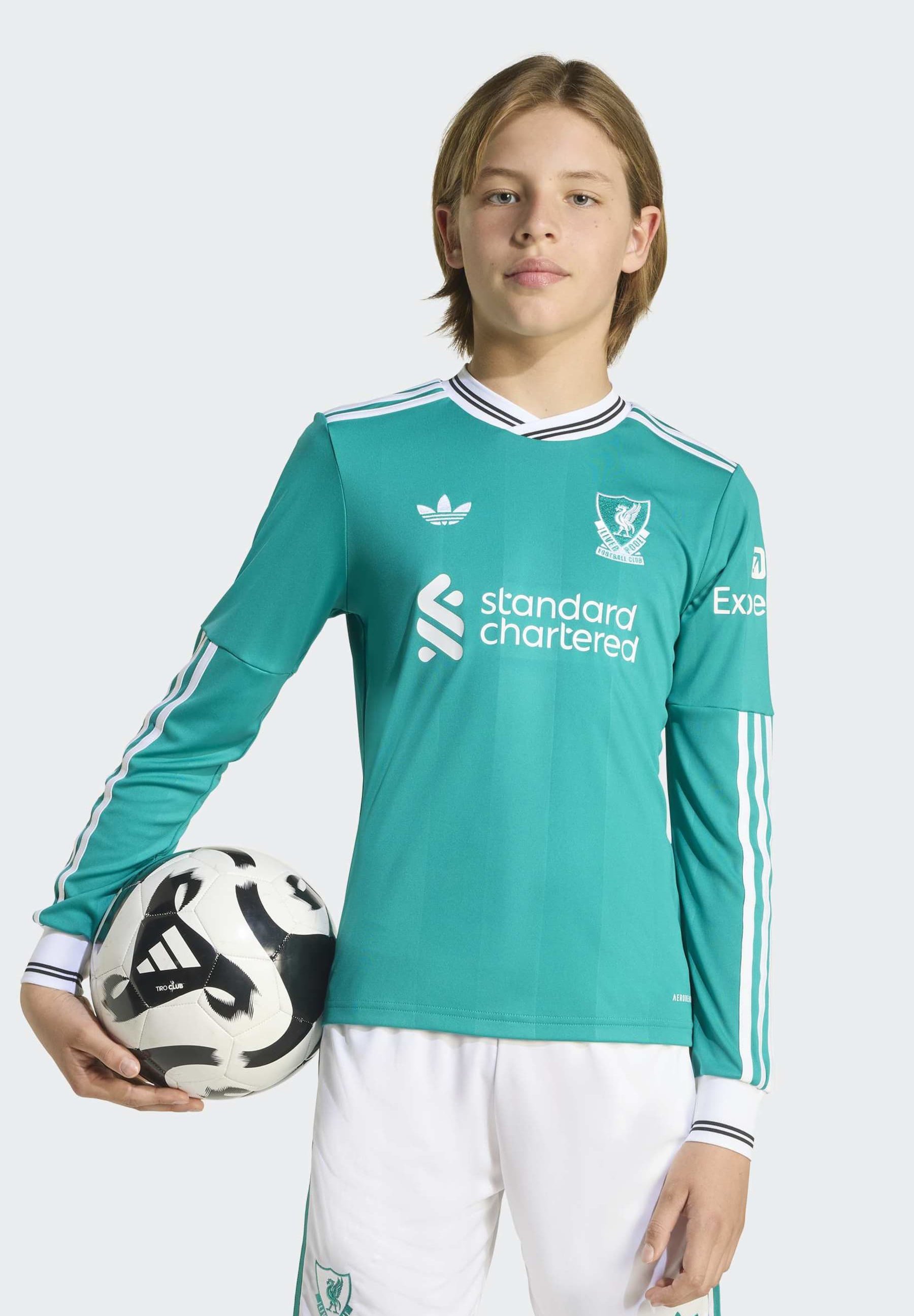 adidas Performance LIVERPOOL FC 25/26 TROISIÈME T-SHIRT MANCHES LONGUES UNISEXE - Vêtements du club - vert d'eau