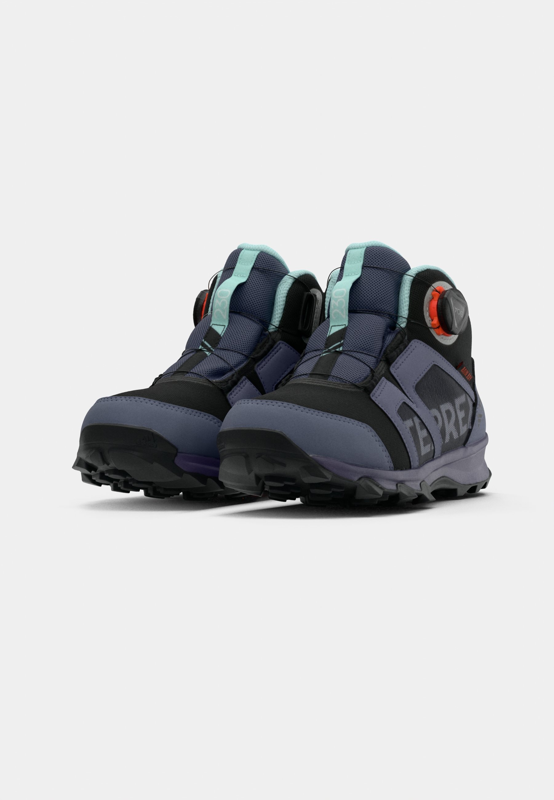 Adidas Terrex BOA MID UNISEX - Wandelschoenen - core black/footwear white/ preloved violet