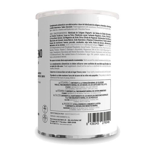 Complemento Alimenticio Hidrolizado De Colágeno Minerales Vitaminas Y ácido Hialurónico Chocolate
