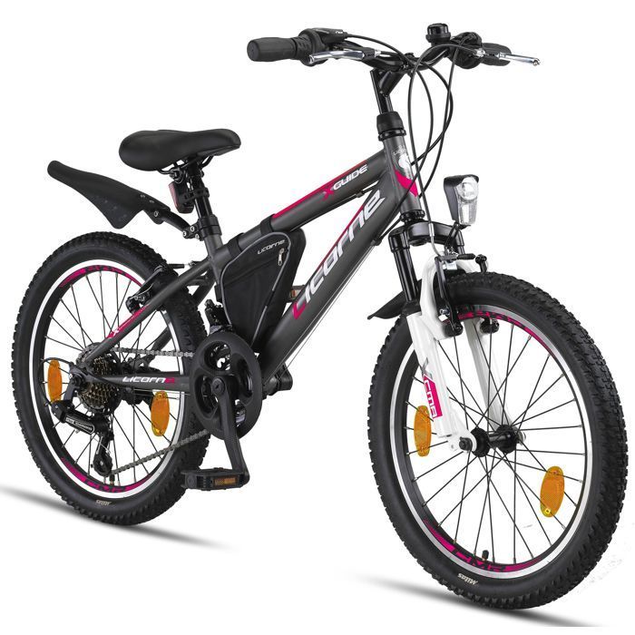 Mountainbike - Unicorn - Volledige vering - 27,5 inch - 21 versnellingen - Hydraulische remmen - Antraciet/Roze