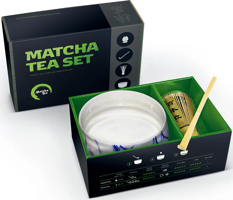 Matcha-Tee-Set von Hiroki – Geschenkset zur Zubereitung eines Getränks