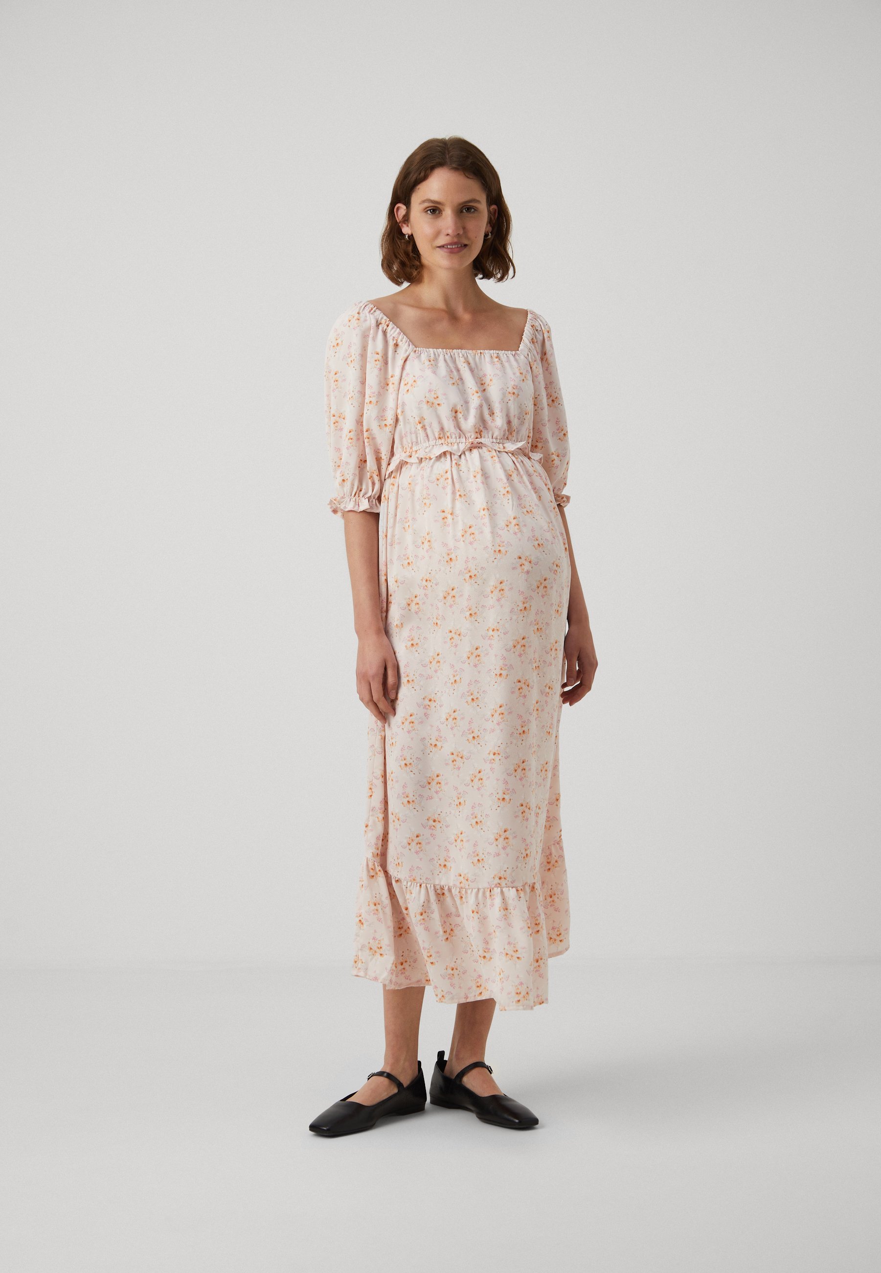 Vestido OLMAURORA para gestantes - Vestido para o dia a dia - nude