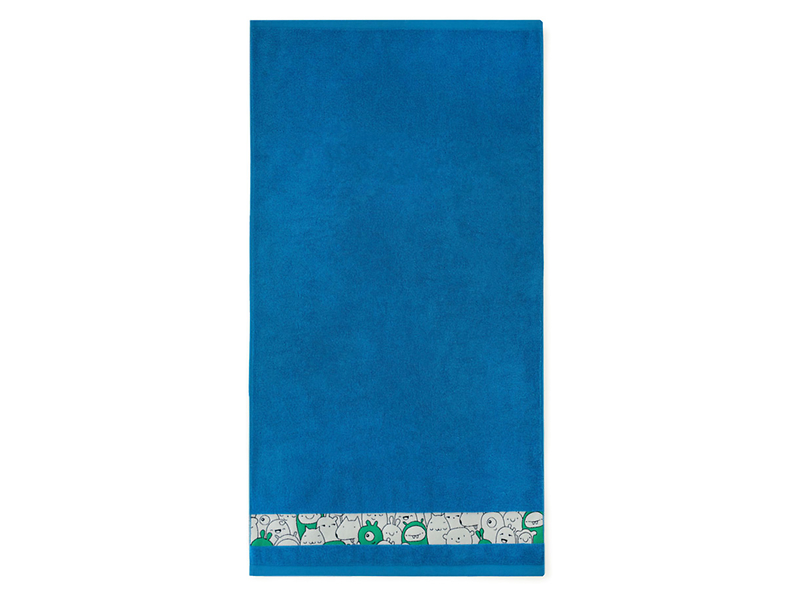 Ręcznik kąpielowy Zwierzaki 70x130 cm niebieski