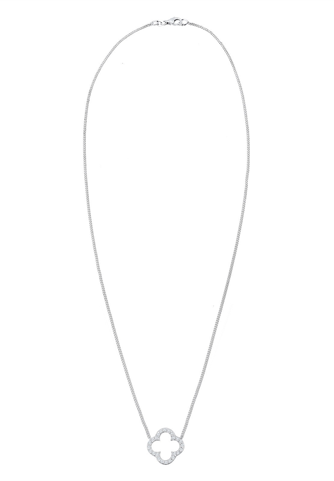 Elli Femmes pendentif trèfle élégant chance avec cristaux de zirconium en argent sterling 925