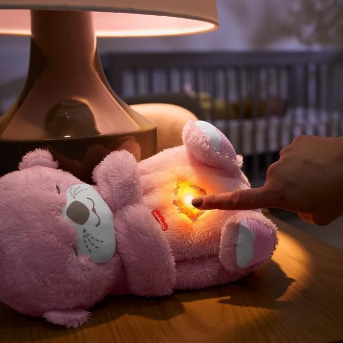 Fisher-Price - Mijn Goedenacht Knuffel Otter - Pluche Speelgoed en Nachtlampje - Roze - Fisher-Price - JLJ33