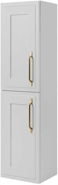 BIAŁY SŁUPEK Wiszący Łazienkowy 136 cm Półki FREZOWANY FRONT MDF 2 drzwi