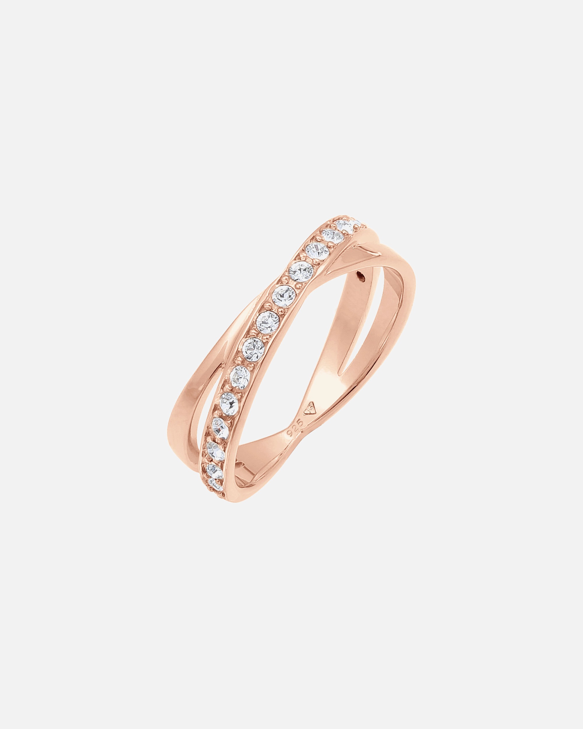 Elli Femmes Enroulement Élégant avec Cristaux en Argent Sterling 925
