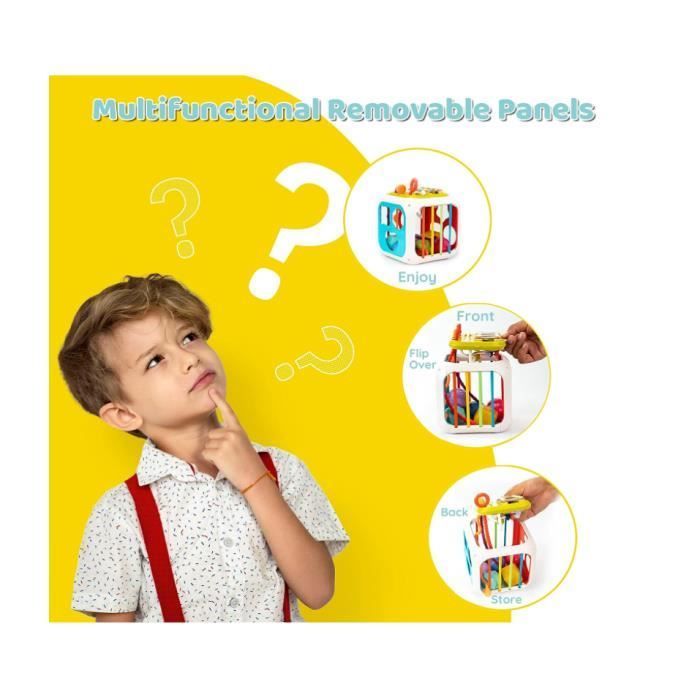 Baby Toy - 7-in-1 Activity Cube - Sensory - Motor Skills - Musical Xylophone