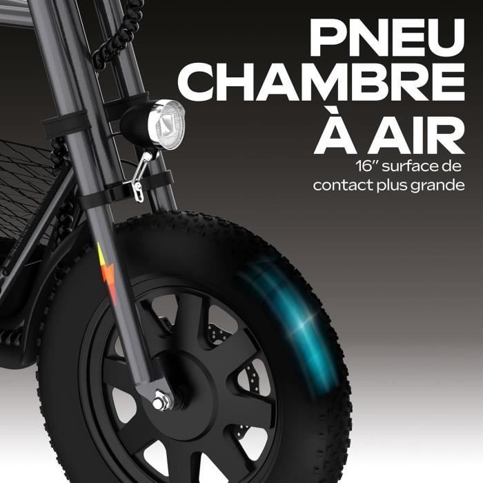 Bicicletta elettrica senza pedali - URBANGLIDE - Thunder 160 - Autonomia 30 km - Velocità 25 km/h - Grigio