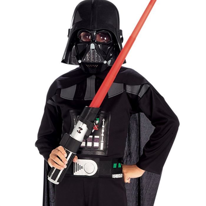 Darth Vader Costume - Star Wars - Kit with jumpsuit, cape and mask for boys aged 8 to 10 years
