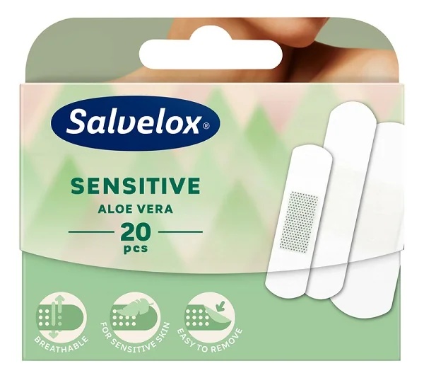 Salvelox Salvelox Aloë Vera Sensitive Verband 20 stuks