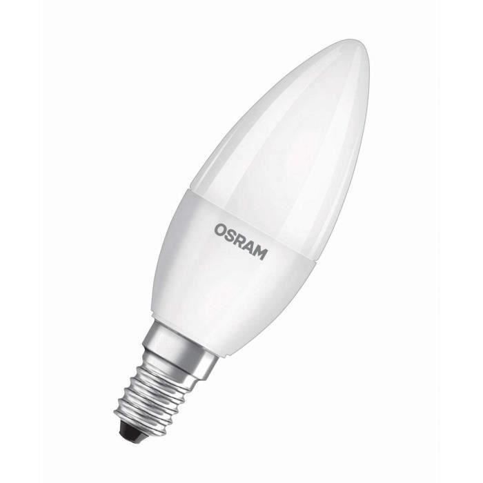 OSRAM Frosted Flame LED con disipador de calor 5,7 W = 40 W E14 Blanco frío - Paquete de 4