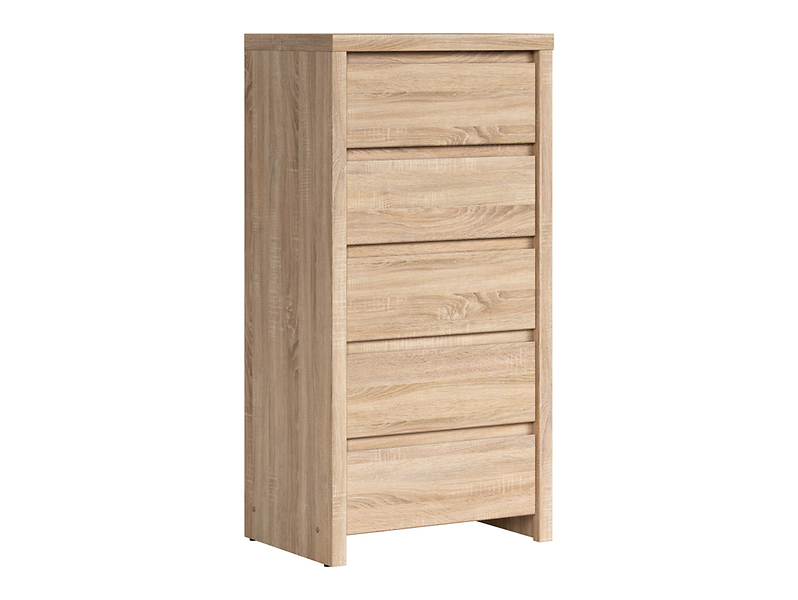 Komoda Kaspian 56 cm z 5 szufladami dąb sonoma