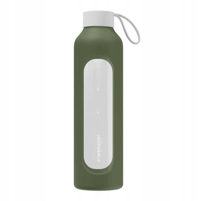 Étui En Silicone Pour Une Bouteille En Verre - Wessper B1 Borosilicate 1l  - Couleur Olive