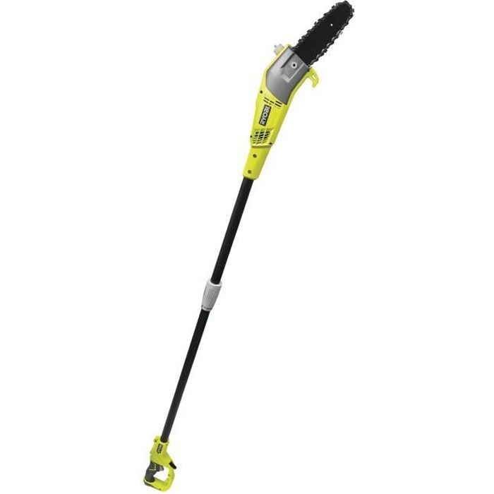 RYOBI - 750W Pole Pruner - 25cm angled guide bar at 15° - 10m/s - 90cm extension tube included - RPP755E