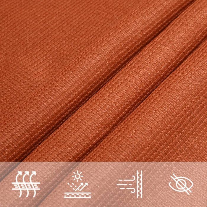 VIDAXL Rectangular Shade Sail - Orange - 2.5x4 m - 160 g/m² - HDPE