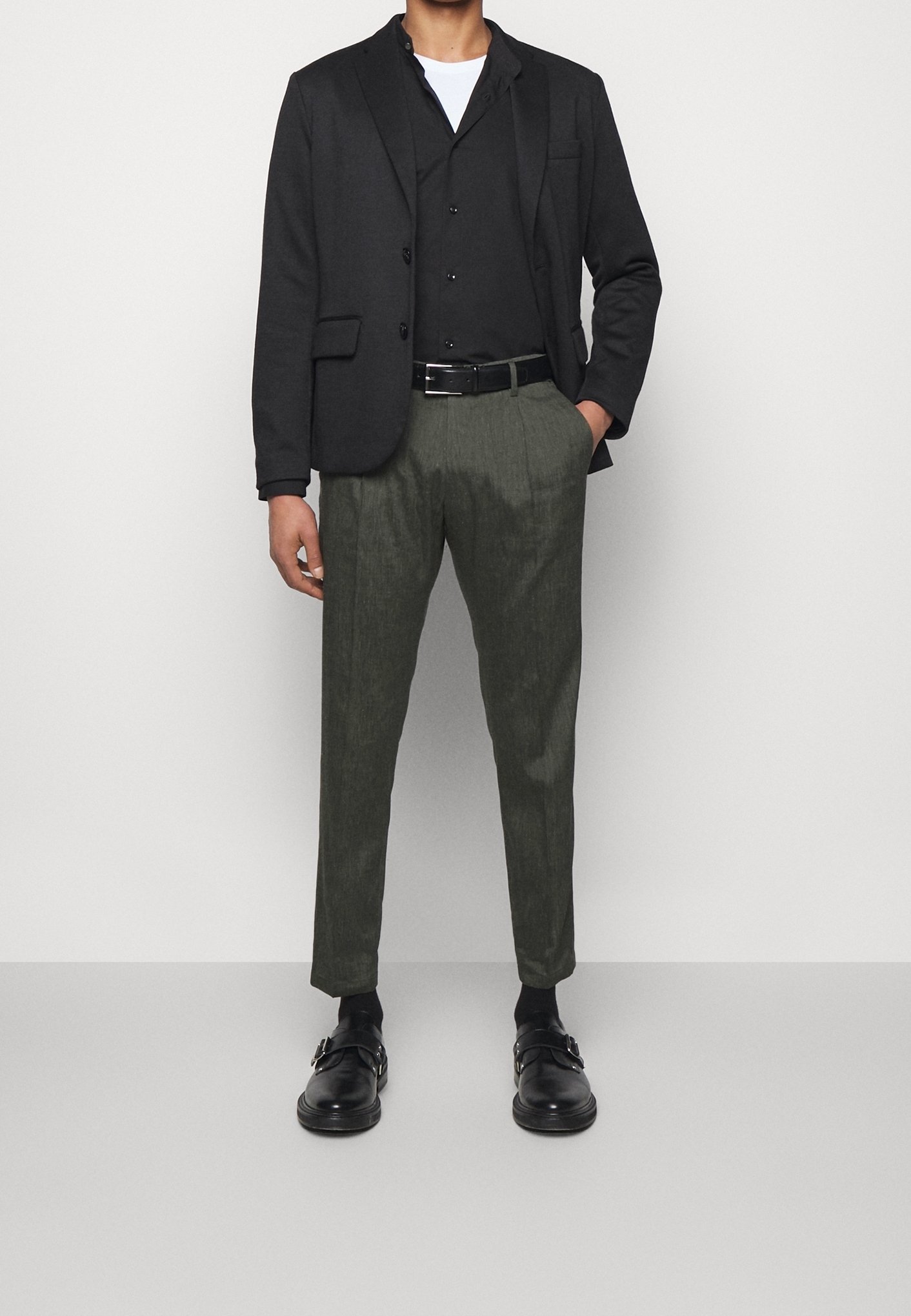 DRYKORN pantalon - gemêleerd olijfgroen