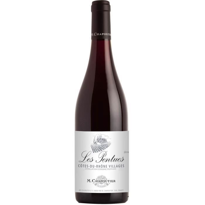 M. Chapoutier Les Pentues 2021 Côtes du Rhône Villages Organic - Vino Rosso della Valle del Rodano