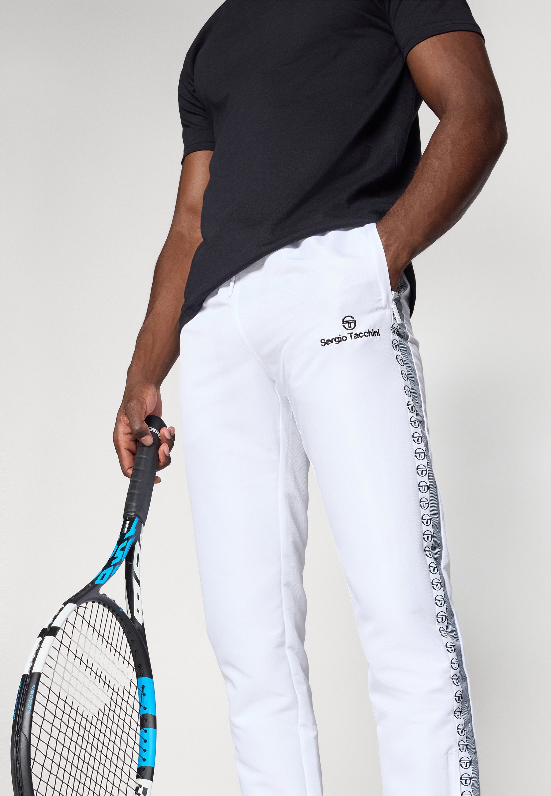 Sergio Tacchini MORGANA PANTS - Treningsbukse - white/black