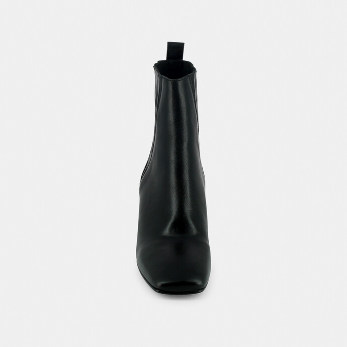 Bottines à talons  en cuir noir