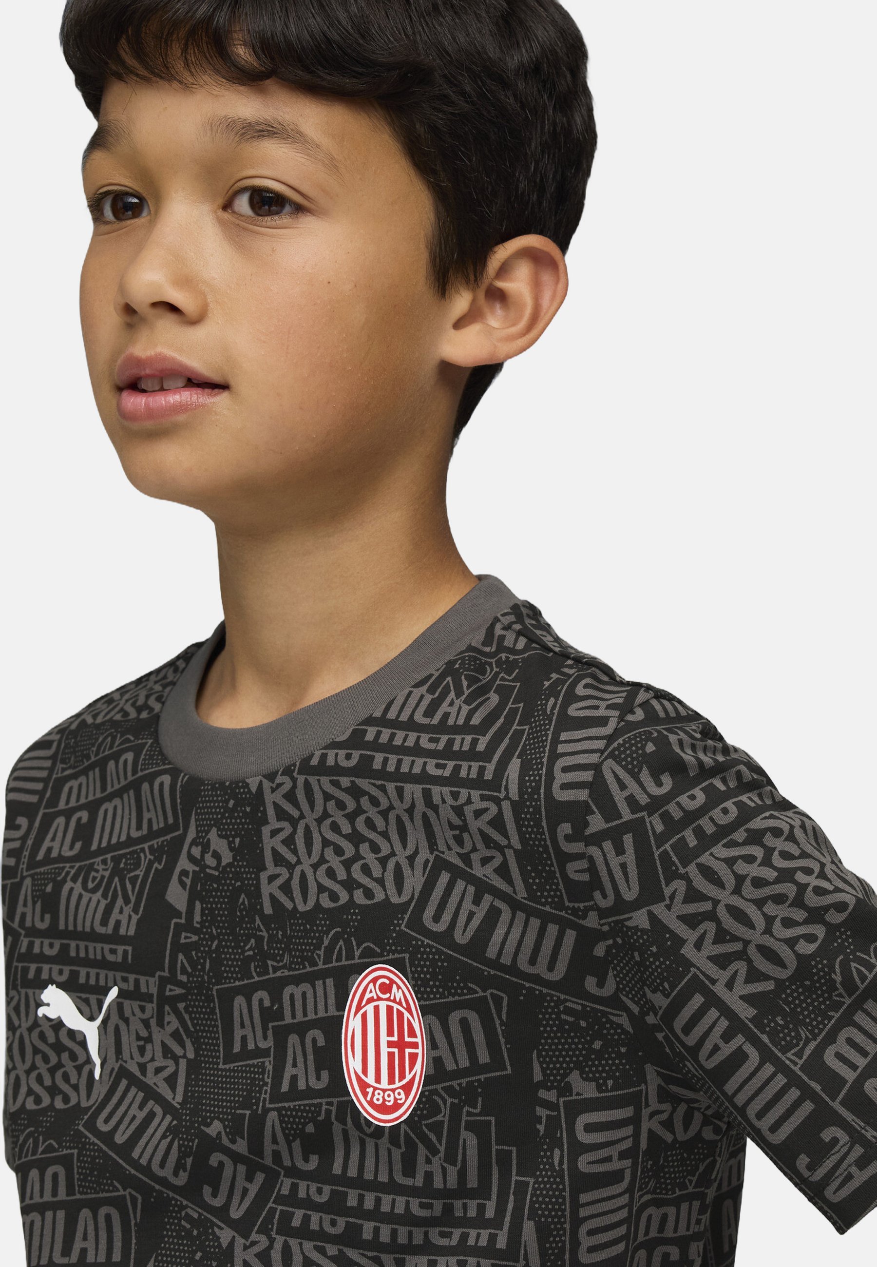 Puma AC MILAN FTBLCULTURE ALLOVER - Clubkleding - zwart voor alle tijden rood