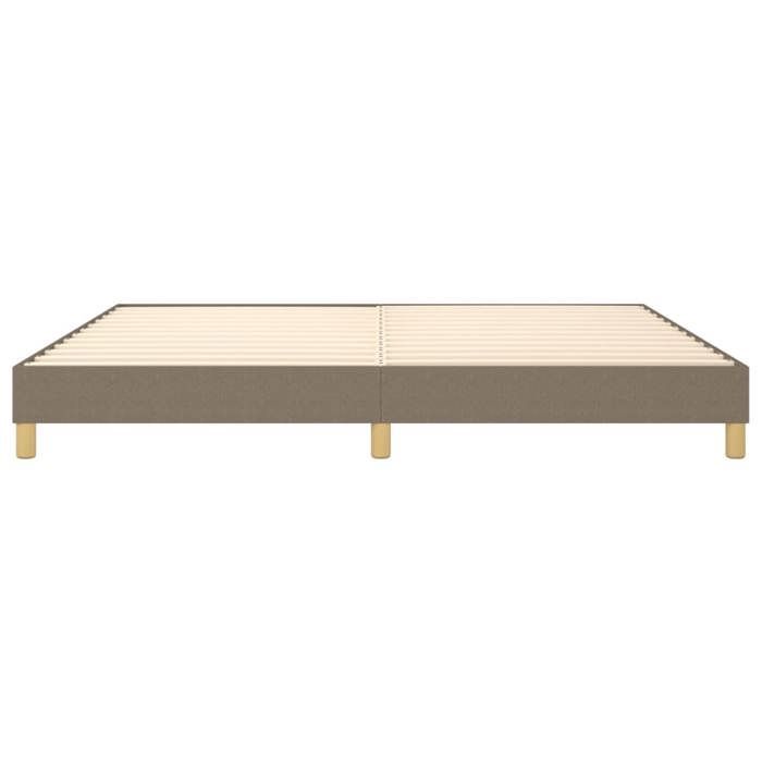 Cama de madera color topo de 200 x 200 cm - Estable y duradera - Estructura de cama de muelles color topo de 200 x 200 cm, tela 001_346771