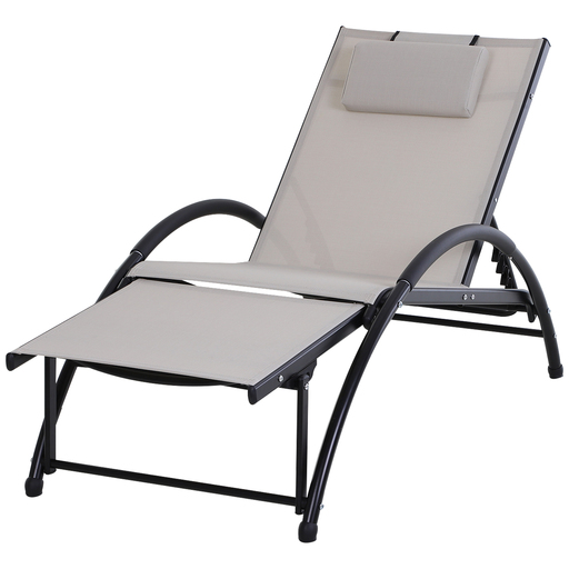  Șezlong extensibil Outsunny 84b-447bg